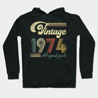 Retro Vintage 1974 50th Birthday Gift Men Women 50 Years Old Hoodie